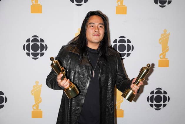March 28, 2026, Hamilton, On, Canada: Aysanabee poses for photos after winning Alternative Album of the Year during the 2026 Juno Awards Gala in Hamilton, Saturday, March 28, 2026. Hamilton Canada  - ZUMAc35_ 20260328_zaf_c35_233 Copyright: xNickxIwanyshynx