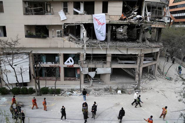 Rescue teams deployed after strike hits Al Araby TV building in Tehran TEHRAN, IRAN - MARCH 29: Search and rescue teams affiliated with the municipality conduct operations in the area after Al Araby television building is struck in the attack carried out by the US and Israel against Iran in Tehran on March 29, 2026. The building, which was targeted by the U.S. and Israel while television staff were preparing for a live broadcast, sustained serious damage. Fatemeh Bahrami Anadolu Tehran Iran. Editorial use only. Please get in touch for any other usage.  Copyright: x2026xAnadoluxFatemehxBahramix