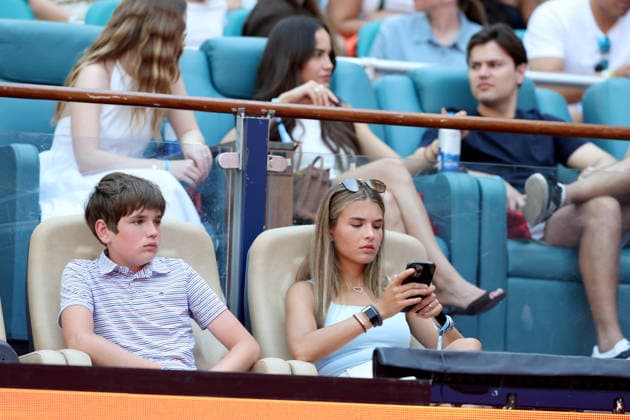 Kai Trump, Spencer Trump seen at the Aryna Sabalenka and Coco Gauff game the women s singles final match of the Miami Open at Hard Rock Stadium Featuring: Kai Trump, Spencer Trump Where: Miami Gardens, Florida, United States When: 28 Mar 2026 Credit: hoo-me.com MediaPunch INSTARimages EDITORIAL USE ONLY. NOT FOR USE BY NEWSPAPERS BASED IN THE UK. Copyright: xx instar55588188