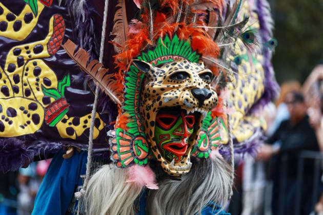 Large-scale carnival parade in Mexico City MEXICO CITY, MEXICO - MARCH 29: A masked man in traditional costume participates in a large-scale carnival parade, in Mexico City, Mexico on March 29, 2026. More than 7,000 participants from neighborhoods across Mexico City, dressed in colorful attire linked to Mexico s carnival traditions, paraded through the capital s historic center in an event called Carnaval de Carnavales . Daniel Cardenas Anadolu Mexico City Mexico. Editorial use only. Please get in touch for any other usage.  Copyright: x2026xAnadoluxDanielxCardenasx