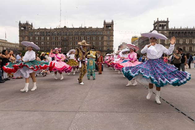 March 29, 2026, Mexico City, Mexico: Performers, dancers and musicians took part in the Third Carnival of Carnivals in Mexico City, where thousands of people followed the route from the Monument to the Revolution to the Zocalo, in a celebration defined by masks, traditional costumes and live music. Mexico City Mexico  - ZUMAl178 20260329_znp_l178_058 Copyright: xCristianxLeyvax