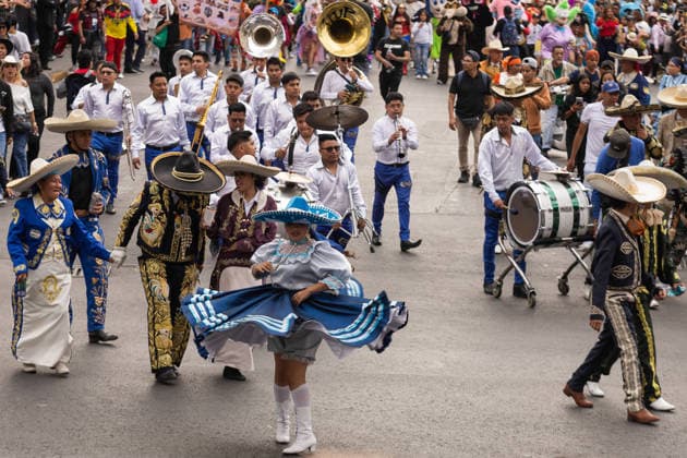 March 29, 2026, Mexico City, Mexico: Performers, dancers and musicians took part in the Third Carnival of Carnivals in Mexico City, where thousands of people followed the route from the Monument to the Revolution to the Zocalo, in a celebration defined by masks, traditional costumes and live music. Mexico City Mexico - ZUMAl178 20260329_znp_l178_048 Copyright: xCristianxLeyvax