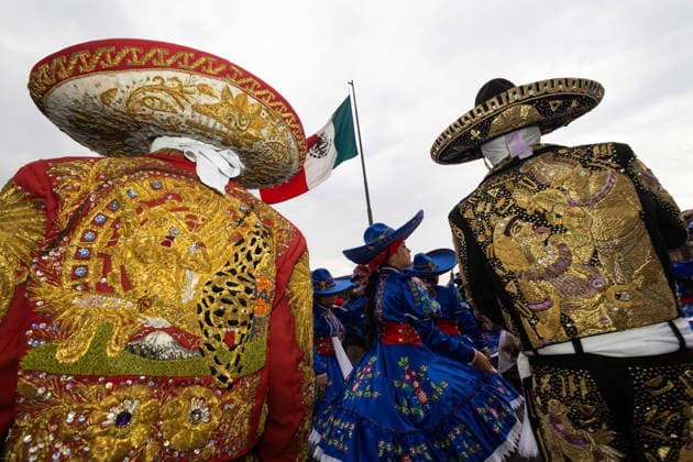 March 29, 2026, Mexico City, Mexico: Performers, dancers and musicians took part in the Third Carnival of Carnivals in Mexico City, where thousands of people followed the route from the Monument to the Revolution to the Zocalo, in a celebration defined by masks, traditional costumes and live music. Mexico City Mexico - ZUMAl178 20260329_znp_l178_052 Copyright: xCristianxLeyvax