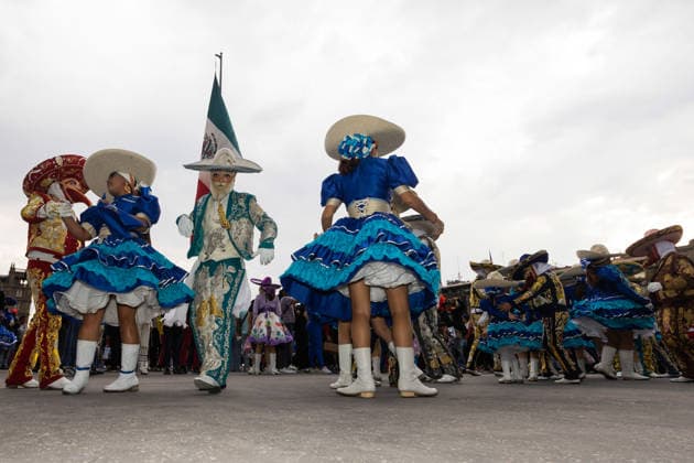 March 29, 2026, Mexico City, Mexico: Performers, dancers and musicians took part in the Third Carnival of Carnivals in Mexico City, where thousands of people followed the route from the Monument to the Revolution to the Zocalo, in a celebration defined by masks, traditional costumes and live music. Mexico City Mexico - ZUMAl178 20260329_znp_l178_068 Copyright: xCristianxLeyvax