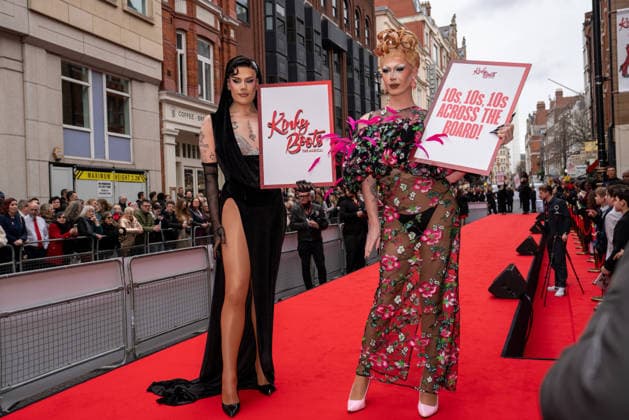 March 29, 2026, London, United Kingdom: L-R Ophelia Love, Miss Leigh Ding,seen on the Red Carpet Catwalk for the Gala performance of Kinky Boots The Musical for WaterAid. Kinky Boots the Musical opens at London Coliseum in the West End and host a Gala Night in aid of WaterAid. .Arrivals and Cast on the red carpet and the curtain call of the show. March 29th 2026 London United Kingdom - ZUMAs197 20260329_aaa_s197_598 Copyright: xBonniexBritainx