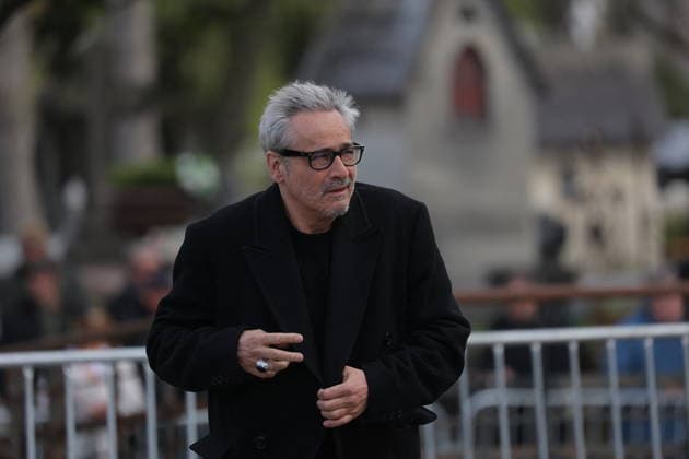Isabelle Mergault Funeral At Pere Lachaise - Paris Jean-Michel Tinivelli during the funeral of Isabelle Mergault for a secular ceremony beneath the dome of Père-Lachaise Cemetery in Paris, France on Monday, March 30, 2026 before she is laid to rest at Montmartre Cemetery. Isabelle Mergault actress, director and columnist’ died at the age of 67. Photo by Nasser Berzane ABACAPRESS.COM Paris France  Copyright: xBerzanexNasser ABACAx