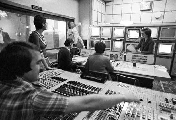 In studio of Georgian television 775595 01.01.1982 In a studio of the Georgian television. Dadvadze Sputnik Tbilisi Georgia  Copyright: xDadvadzex