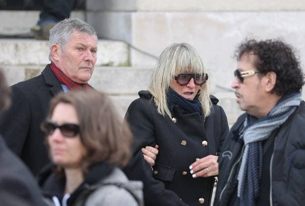 Isabelle Mergault Funeral At Pere Lachaise - Paris Christine Bravo during the funeral of Isabelle Mergault for a secular ceremony beneath the dome of Père-Lachaise Cemetery in Paris, France on Monday, March 30, 2026 before she is laid to rest at Montmartre Cemetery. Isabelle Mergault actress, director and columnist’ died at the age of 67. Photo by Nasser Berzane ABACAPRESS.COM Paris France  Copyright: xBerzanexNasser ABACAx