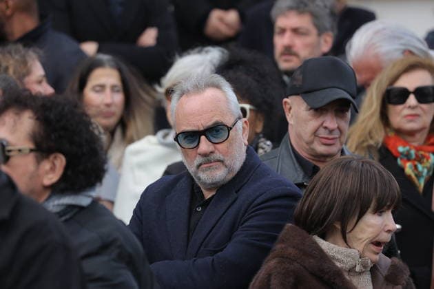 Isabelle Mergault Funeral At Pere Lachaise - Paris Antoine Dulery during the funeral of Isabelle Mergault for a secular ceremony beneath the dome of Père-Lachaise Cemetery in Paris, France on Monday, March 30, 2026 before she is laid to rest at Montmartre Cemetery. Isabelle Mergault actress, director and columnist’ died at the age of 67. Photo by Nasser Berzane ABACAPRESS.COM Paris France  Copyright: xBerzanexNasser ABACAx