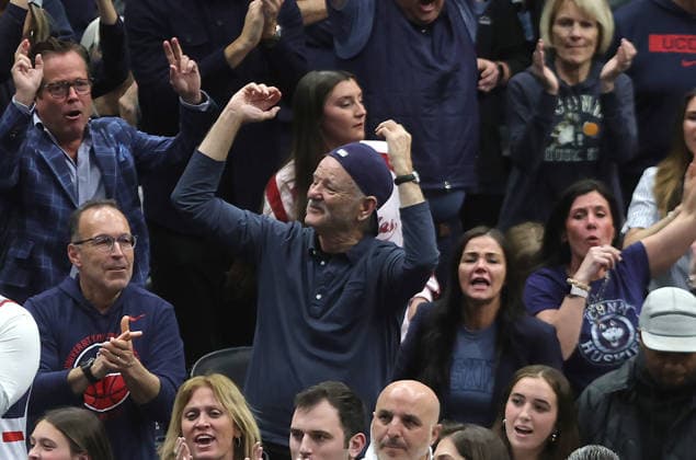 WASHINGTON, D.C. - MARCH 29: Bill Murray seen at the University of Connecticut vs Duke Blue Devils Men™s NCAA basketball Tournament - Elite Eight on March 29, 2026 at Capital One Arena in Washington, D.C.. Copyright: xmpi34 MediaPunchx