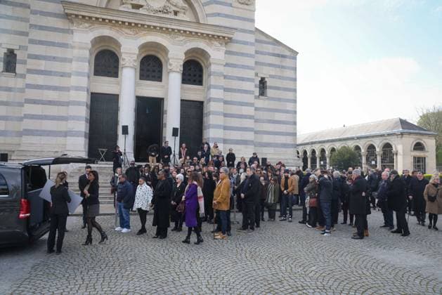 Paris, France le 30 mars 2026 - Funerailles de l actrice et realisatrice francaise Isabelle Mergault au cimetiere Pere-Lachaise - Funeral of French actress and director Isabelle Mergault at the Pere-Lachaise cemetery Ici Laurent Ruquier  Copyright: xSebastienxTOUBONx