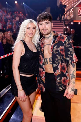 Content Creator Willi Banner und Influencerin Kim Schiele (Schwester Kim) bei der vierten Tanzshow der 19. Staffel der RTL-Tanzshow Lets Dance im Coloneum. Köln, 29.03.2026 NRW Deutschland *** Content creator Willi Banner and influencer Kim Schiele sister Kim at the fourth dance show of the 19th season of the RTL dance show Lets Dance at the Coloneum Cologne, 29 03 2026 NRW Germany Copyright: xChristophxHardtx