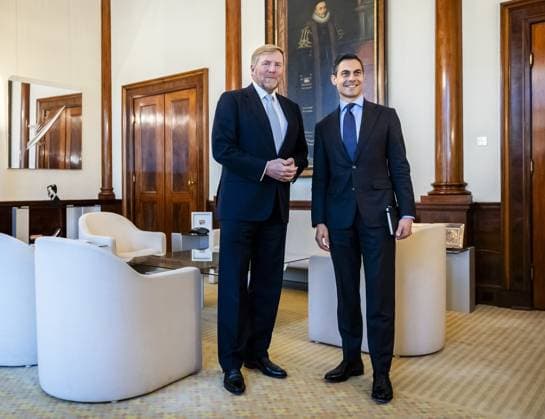 Den Haag, The Netherlands, 2026-03-30 13:01:43 THE HAGUE, 16-12-2026, Noordeinde Palace. King Willem-Alexander holds his first weekly conversation with Prime Minister Rob Jetten. The King holds an informal and confidential conversation with the Prime Minister almost every week, usually on Mondays at Noordeinde Palace. During this conversation, the King is briefed on current government policy. PHOTO: NL Beeld POOL Remko de Waal Credit: NL Beeld Patrick van Emst  Copyright: xx x