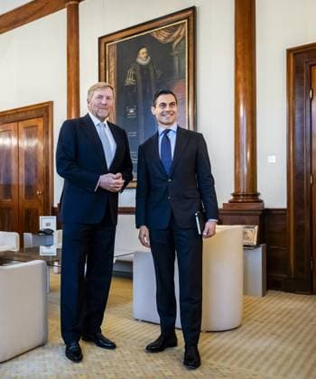 Den Haag, The Netherlands, 2026-03-30 13:01:43 THE HAGUE, 16-12-2026, Noordeinde Palace. King Willem-Alexander holds his first weekly conversation with Prime Minister Rob Jetten. The King holds an informal and confidential conversation with the Prime Minister almost every week, usually on Mondays at Noordeinde Palace. During this conversation, the King is briefed on current government policy. PHOTO: NL Beeld POOL Remko de Waal Credit: NL Beeld Patrick van Emst  Copyright: xx x