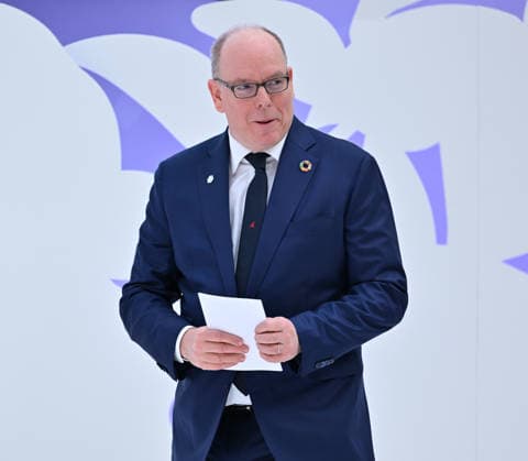 ChangeNOW 2026 meetings in Paris PARIS, FRANCE - MARCH 30: Albert II, Prince of Monaco, speaks during the ‘ChangeNow 26’ at the Grand Palais in Paris, France on March 30, 2026. Mustafa Yalcin Anadolu Paris France. Editorial use only. Please get in touch for any other usage.  Copyright: x2026xAnadoluxMustafaxYalcinx