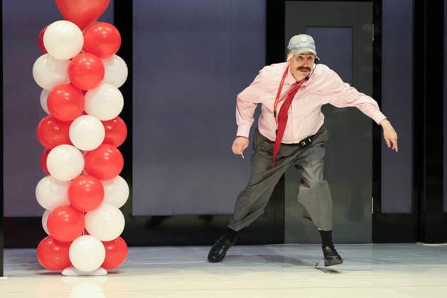Lars Eidinger bei der Probe des Theaterstück DER GEIZIGE von Moliere, Regie Thomas_Ostermeier in der Schaubühne am Lehniner Platz am 30.03.26 in Berlin. Der Geizige - Schaubühne Berlin