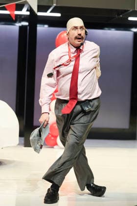 Lars Eidinger bei der Probe des Theaterstück DER GEIZIGE von Moliere, Regie Thomas_Ostermeier in der Schaubühne am Lehniner Platz am 30.03.26 in Berlin. Der Geizige - Schaubühne Berlin