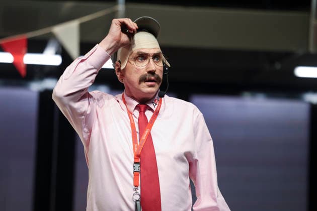 Lars Eidinger bei der Probe des Theaterstück DER GEIZIGE von Moliere, Regie Thomas_Ostermeier in der Schaubühne am Lehniner Platz am 30.03.26 in Berlin. Der Geizige - Schaubühne Berlin