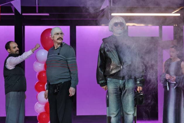 30.03.2026 , Axel Wandtke als Anselme, Lars Eidinger als Harpagon, Mano Thiravong als Marianne in Der Geizige, Schaubuehne am Lehniner Platz, Berlin, Premiere am 02.04.2026, Regie Thomas Ostermeier, Berlin Deutschland, Germany