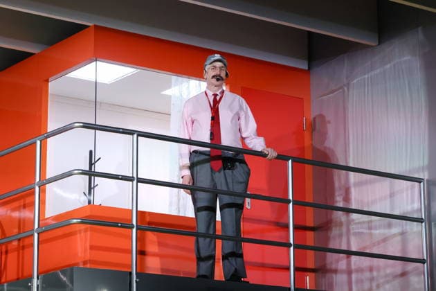 30.03.2026, Lars Eidinger als Harpagon in Der Geizige, Schaubuehne am Lehniner Platz, Berlin, Premiere am 02.04.2026, Regie Thomas Ostermeier, Berlin Deutschland, Germany