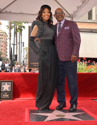 Singer, songwriter and actress Brandy (L) is joined by father Willie Norwood during an unveiling ceremony honoring her with the 2,839th star on the Hollywood Walk of Fame in Los Angeles on Monday, March 30, 2026.  LAP2026033024 JIMxRUYMEN