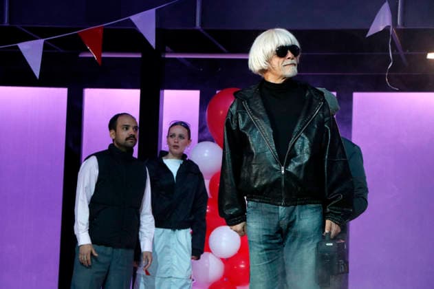Pablo Moreno, Magdalena Lermer und Axel Wandtke bei der Fotoprobe zum Theaterstück Der Geizige in der Schaubühne. Berlin, 30.03.2026
