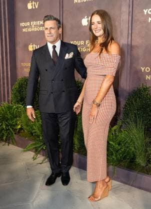March 30, 2026, Bronx, New York, USA: Jon Hamm and Anna Osceola wearing dress by Alaia attend premiere of Season 2 of Apple TV Your Friends & Neighbors at The New York Historical in New York, NY on March 30, 2026. Bronx USA - ZUMAr339 20260330_znp_r339_156 Copyright: xLevxRadinx