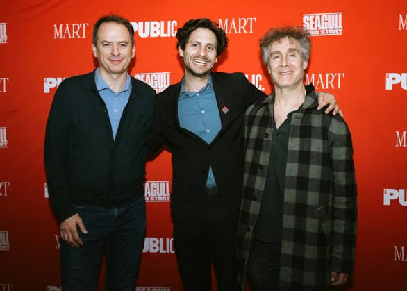 March 30, 2026, New York, Ny, United States: Christo Grozev, Aleksandr Molochnikov and Doug Liman attend the Opening Night of Seagull: True Story . Held at The Public Theate in New York. Dinara Khairova Zuma Press March 30, 2026. New York United States - ZUMAp281 20260330_zea_p281_023 Copyright: xPhotoxImagexPressx