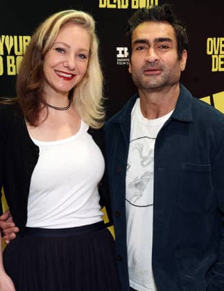 Los Angeles CA March 30: Emily V. Gordon, Kumail Nanjiani, at the Los Angeles Premiere Of Over Your Dead Body at Vidiots in Los Angeles on March 3, 2026- Credit: Faye AdMedia Los Angeles USA - ZUMAa123 20260330_zaa_a123_221 Copyright: xADx
