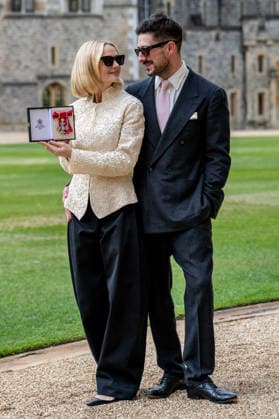 . 31 03 2026. Windsor, United Kingdom. Actress Carey Mulligan with her husband Marcus Mumford, after she received a CBE at an Investiture at Windsor Castle, United Kingdom  xPoolx xi-Imagesx IIM-26674-0006