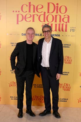 News - Photocall Che Dio perdona a tutti Pif (Pierfrancesco Diliberto) and Carlos Hipolito during Photocall Che Dio perdona a tutti , News in Rome, Italy, March 31 2026 Rome Cinema Barberini Italy Copyright: xMassimoxLanduccix xLiveMediax LPN_2371833