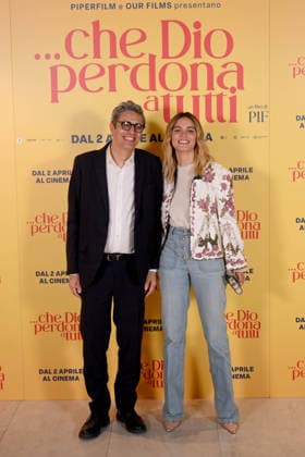 News - Photocall Che Dio perdona a tutti Pif (Pierfrancesco Diliberto) and Giusy Buscemi during Photocall Che Dio perdona a tutti , News in Rome, Italy, March 31 2026 Rome Cinema Barberini Italy Copyright: xMassimoxLanduccix xLiveMediax LPN_2371849