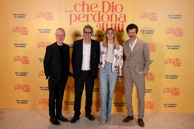 News - Photocall Che Dio perdona a tutti The cast during Photocall Che Dio perdona a tutti , News in Rome, Italy, March 31 2026 Rome Cinema Barberini Italy Copyright: xMassimoxLanduccix xLiveMediax LPN_2371857