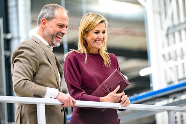 01-04-2026 Groningen Queen Maxima visited the Circulair Groningen Drenthe association at Vepa in Hoogeveen. Â  Copyright: xPPEx