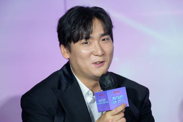 Netflix film KPop Demon Hunters press conference SEOUL, SOUTH KOREA, APR 01: South Korean music producer Nam Hee -dong( IDO - NHD ) during Netflix film KPop Demon Hunters press conference at the CGV in Seoul, South Korea, on April 01, 2026. Seoul the CGV South Korea 8266_286863 Copyright: xStevexChoxKyewoong PentaxPressx