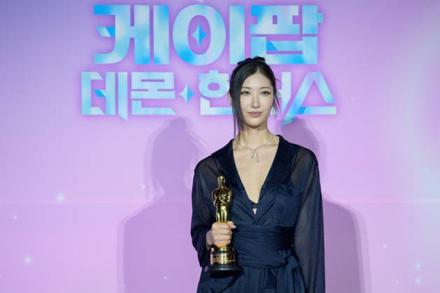 Netflix film KPop Demon Hunters press conference SEOUL, SOUTH KOREA, APR 01: South Korean and American singer and songwriter Kim Eun-jae (EJAE) during Netflix film KPop Demon Hunters press conference at the CGV in Seoul, South Korea, on April 01, 2026. Seoul the CGV South Korea 8266_286895 Copyright: xStevexChoxKyewoong PentaxPressx