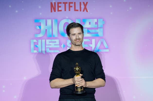 Netflix film KPop Demon Hunters press conference SEOUL, SOUTH KOREA, APR 01: American filmmaker Chris Appelhans during Netflix film KPop Demon Hunters press conference at the CGV in Seoul, South Korea, on April 01, 2026. Seoul the CGV South Korea 8266_286876 Copyright: xStevexChoxKyewoong PentaxPressx