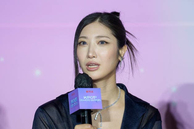 Netflix film KPop Demon Hunters press conference SEOUL, SOUTH KOREA, APR 01: South Korean and American singer and songwriter Kim Eun-jae (EJAE) during Netflix film KPop Demon Hunters press conference at the CGV in Seoul, South Korea, on April 01, 2026. Seoul the CGV South Korea 8266_286894 Copyright: xStevexChoxKyewoong PentaxPressx