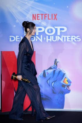 Netflix film KPop Demon Hunters press conference SEOUL, SOUTH KOREA, APR 01: South Korean and American singer and songwriter Kim Eun-jae (EJAE) during Netflix film KPop Demon Hunters press conference at the CGV in Seoul, South Korea, on April 01, 2026. Seoul the CGV South Korea 8266_286900 Copyright: xStevexChoxKyewoong PentaxPressx