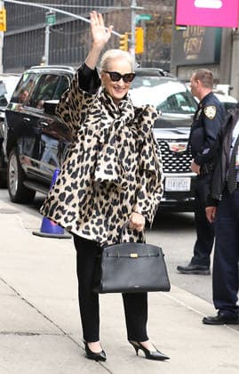 NEW YORK, NY- APRIL 1: Meryl Streep seen at The Late Show with Stephen Colbert on April 1, 2026. Copyright: xRWx