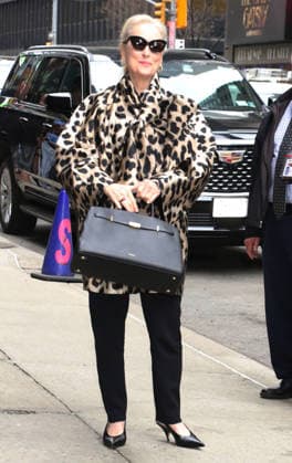 NEW YORK, NY- APRIL 1: Meryl Streep seen at The Late Show with Stephen Colbert on April 1, 2026. Copyright: xRWx