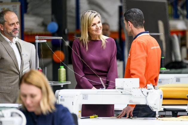 Queen Maxima Visits Association for Circular Initiatives - Netherlands Queen Maxima visiting the association Circulair Groningen Drenthe during a working visit at Vepa in Hoogeveen, Netherlands on April 1, 2026. Photo by Patrick van Emst NL Beeld Bruno Press ABACAPRESS.COM Netherlands  Copyright: xBrunoxPress ABACAx