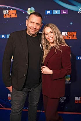 Ikke Hüftgold und Nina Reh bei der Preview der 22. Staffel der Castingshow DSDS 2026 im 25 hours Hotel. Köln, 01.04.2026
