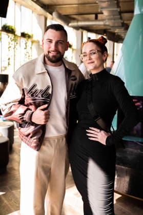 Tobo und Alice bei der Preview der 22. Staffel der Castingshow DSDS 2026 im 25 hours Hotel. Köln, 01.04.2026