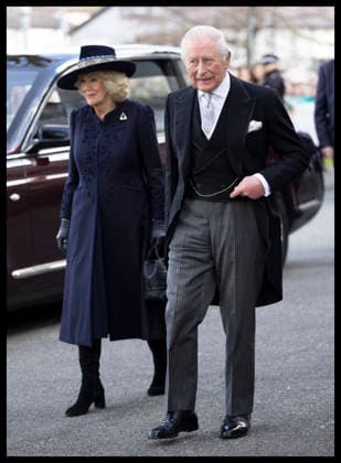 . 02 04 2026. St Asaph, United Kingdom. King Charles III and Queen Camilla arriving at the Royal Maundy Service at St Asaph Cathedral in Wales, United Kingdom.  xStephenxLockx xi-Imagesx IIM-26678-0011