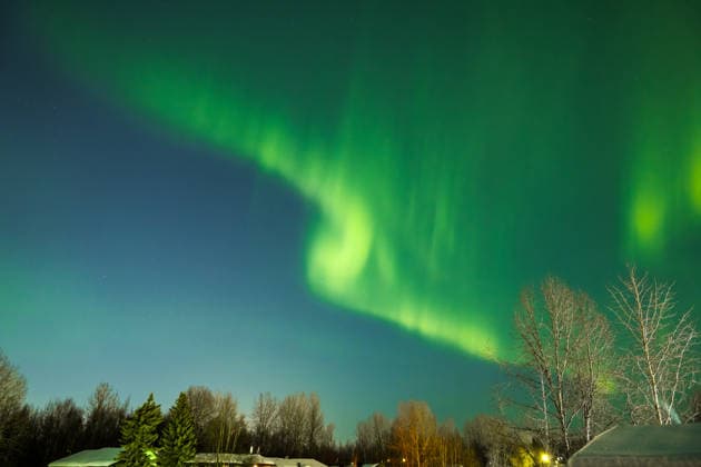 Northern lights continue to gracing skies of Alaska as the nights get shorter ALASKA, UNITED STATES - APRIL 01: Northern lights (Aurora Borealis) illuminate the sky in Alaska, United States on April 01, 2026. As the days get longer and the nights shorter in April, the Northern Lights continue to be visible in Alaska. According to the University of Alaska Geophysical Institute, Northern Lights observations in Alaska will continue until April 21. Hasan Akbas Anadolu Alaska United States. Editorial use only. Please get in touch for any other usage.  Copyright: x2026xAnadoluxHasanxAkbasx