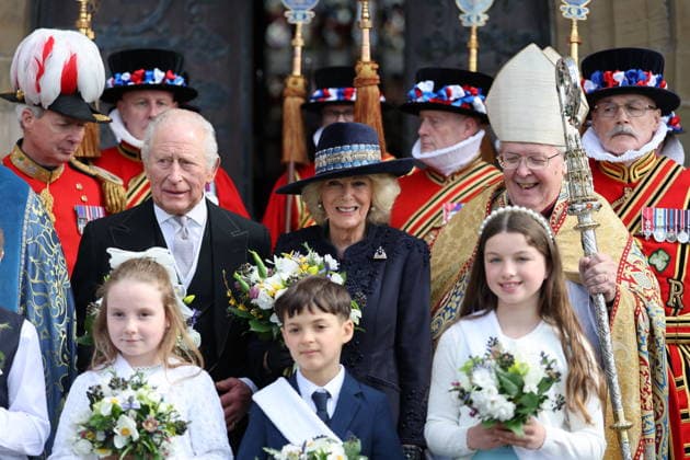 . 02 04 2026. St Asaph, United Kingdom. King Charles III and Queen Camilla at the Royal Maundy Service at St Asaph Cathedral in Wales, United Kingdom.  xStephenxLockx xi-Imagesx IIM-26678-0023