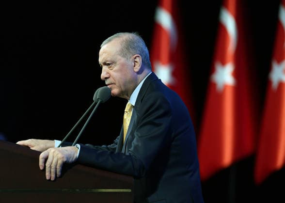 Turkish President Recep Tayyip Erdogan ANKARA, TURKIYE - APRIL 02: (----EDITORIAL USE ONLY - MANDATORY CREDIT - TURKISH PRESIDENCY MUSTAFA KAMACI HANDOUT - NO MARKETING NO ADVERTISING CAMPAIGNS - DISTRIBUTED AS A SERVICE TO CLIENTS----) Turkish President Recep Tayyip Erdogan attends the opening ceremony of 563 facilities in Ankara, Turkiye on April 02, 2026. Tur Presidency Mustafa Kamaci Anadolu Ankara Turkey. Editorial use only. Please get in touch for any other usage.  Copyright: x2026xAnadoluxTurxPresidencyx xMustafaxKamacix