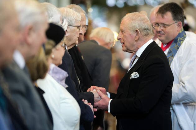. 02 04 2026. St Asaph, United Kingdom. King Charles III and Queen Camilla at the Royal Maundy Service at St Asaph Cathedral in Wales, United Kingdom.  xi-Imagesx xPoolx IIM-26678-0065