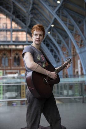 D3lta performs live at St Pancras International station, London, UK, 02 April 2026. D3lta - St. Pancras Performance to celebrate the release of his single Mad About It , Credit:Ewelina Stachurska Show Me You Avalon United Kingdom, London, St. Pancras  Copyright: xEwelinaxStachurskaxShowxMexYoux xAvalonx 1088218725